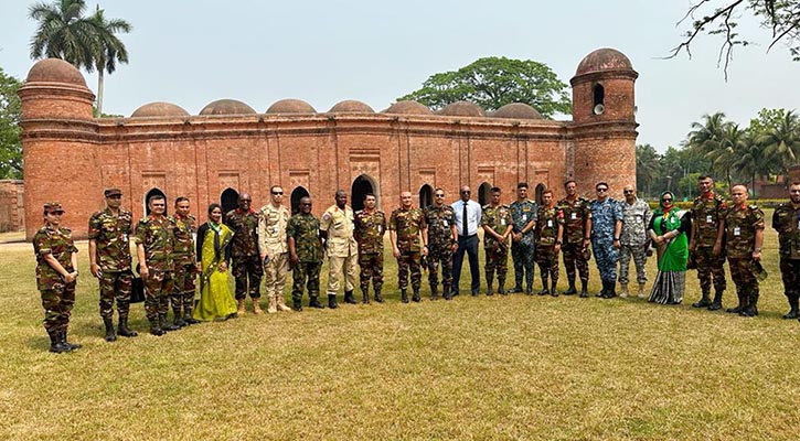 বাগেরহাট পরিদর্শনে ন্যাশনাল ডিফেন্স কলেজের ২৩ সদস্য