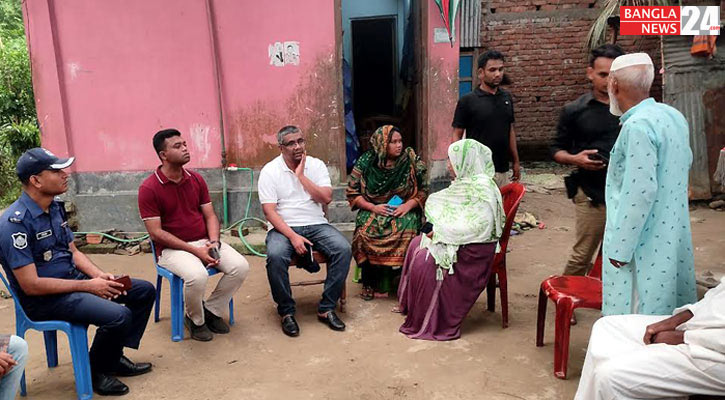 সাংবাদিক নাদিমের বাড়িতে এসপি, সর্বাত্মক সহায়তার আশ্বাস