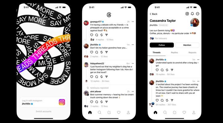 উন্মুক্ত হলো ‘থ্রেডস’, প্রথম সাত ঘণ্টায় ১০ মিলিয়ন সাইন আপ