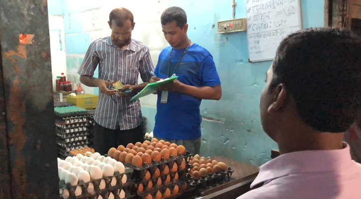 আগের রূপেই পেঁয়াজ আলু ও ডিমের দাম, ২ ব্যবসায়ীকে জরিমানা