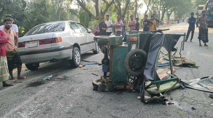 প্রাইভেটকারের ধাক্কায় শিশুসহ ইজিবাইকের ২ যাত্রী নিহত