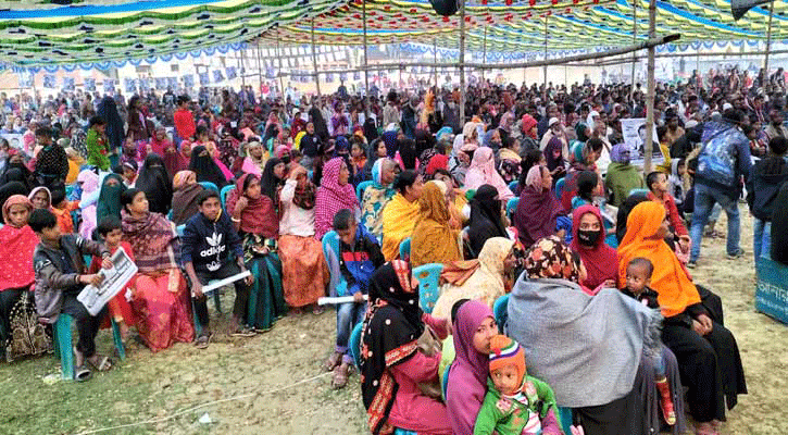 বগুড়ায় জাতীয় পার্টির জিন্নাহর জনসভাস্থল মানুষে পরিপূর্ণ