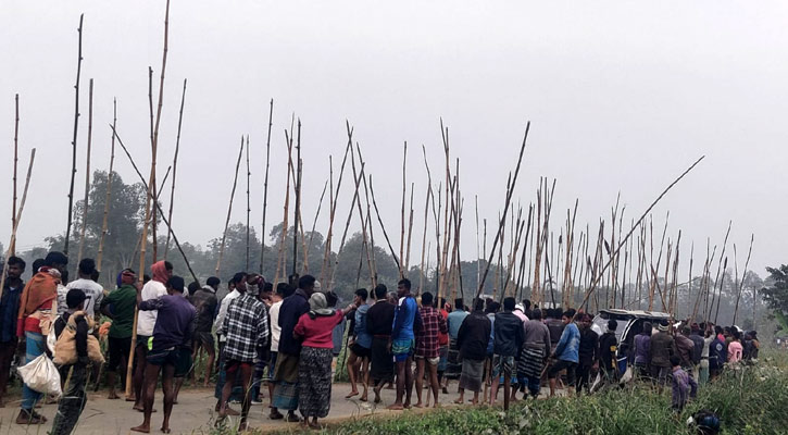 জামালপুরে টেঁটা নিয়ে দুই গ্রামের মধ্যে সংঘর্ষের প্রস্তুতি, থামাল পুলিশ