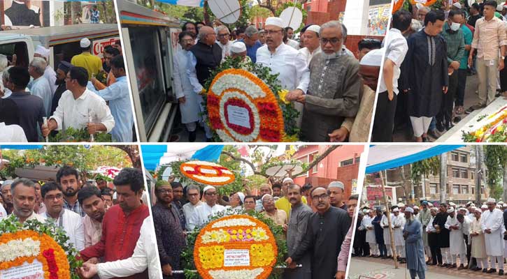 ভাষাসৈনিক গোলাম আরিফ টিপুর মরদেহে রাজশাহীবাসীর শেষ শ্রদ্ধা