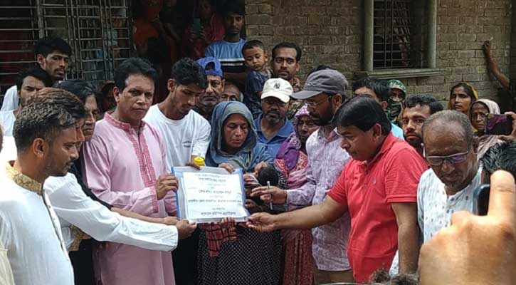 সদ্যপ্রয়াত ফুটবলার রাজিয়ার সন্তানের পাশে ক্রীড়া সংগঠক বশির আহমেদ