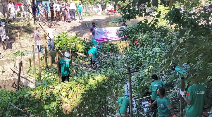 মাদারীপুরে দখল হওয়া ‘বরিশাল খাল’ উদ্ধার অভিযান শুরু